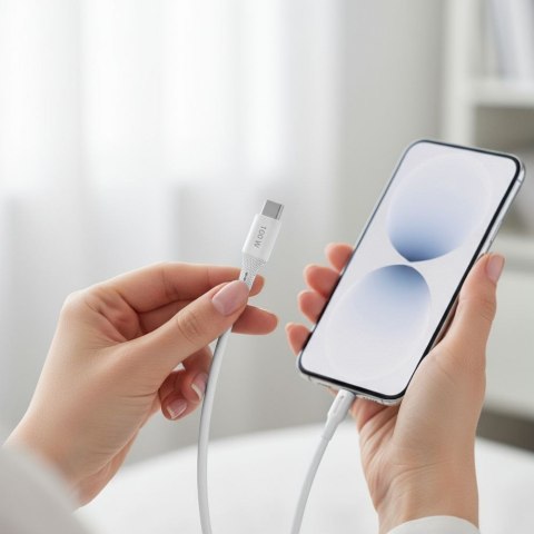 Kabel USB A do Lightning Forcell F-Energy 2,4A 12W Silicone 1 m C343 biały