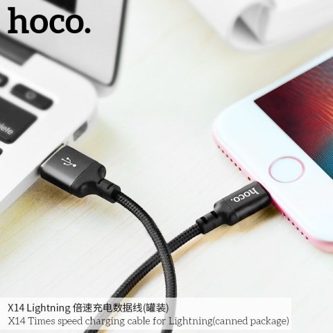 Kabel USB A do Lightning Hoco 1 m X14 czarny