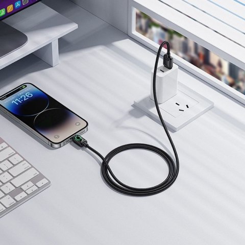 Kabel USB A do Lightning Hoco 2,4A 1,2 m z LCD U146 czarny
