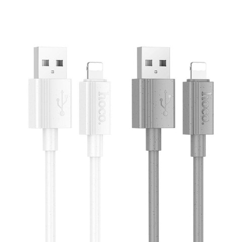 Kabel USB A do Lightning Hoco 2,4A 1 m X107 szary