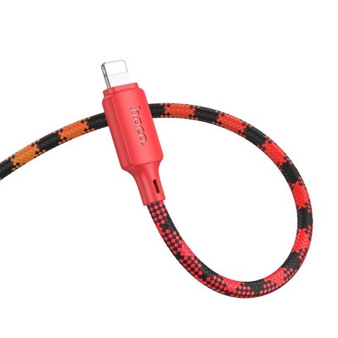Kabel USB A do Lightning Hoco 2,4A 1 m X116 gradient czerwony
