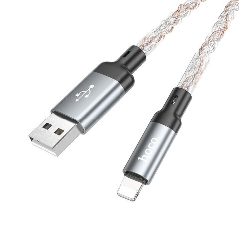 Kabel USB A do Lightning Hoco 2,4A 1 m U112 szary