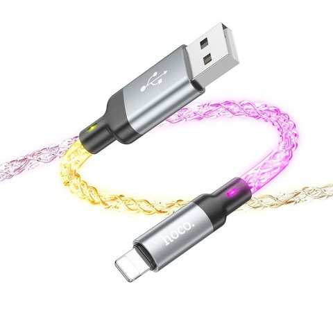 Kabel USB A do Lightning Hoco 2,4A 1 m U112 szary