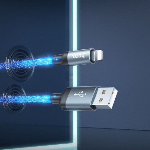 Kabel USB A do Lightning Hoco 2,4A 1 m U112 szary