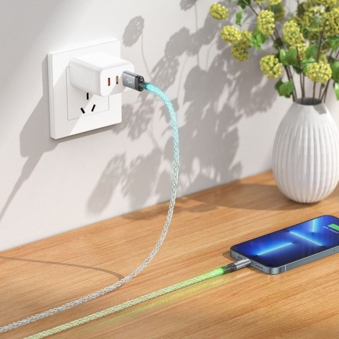 Kabel USB A do Lightning Hoco 2,4A 1 m U112 szary
