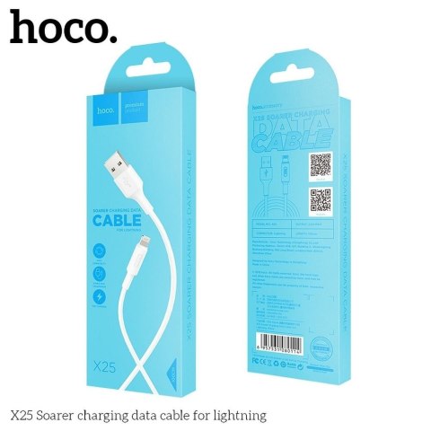 Kabel USB A do Lightning Hoco 2A 1 m X25 biały
