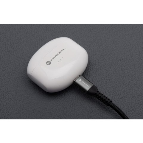 Kabel USB A do USB C Forcell F-Energy QC4.0 3A 66W Cafule 0,25 m C256 czarny