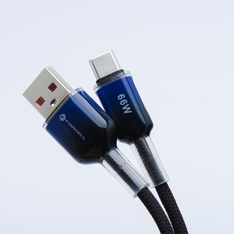 Kabel USB A do USB C Forcell F-Energy QC4.0 3A 66W Gradient 1 m C352 czarny