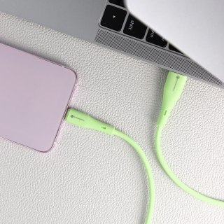 Kabel USB A do USB C Forcell F-Energy QC4.0 3A 66W Silicone 1 m C342 zielony