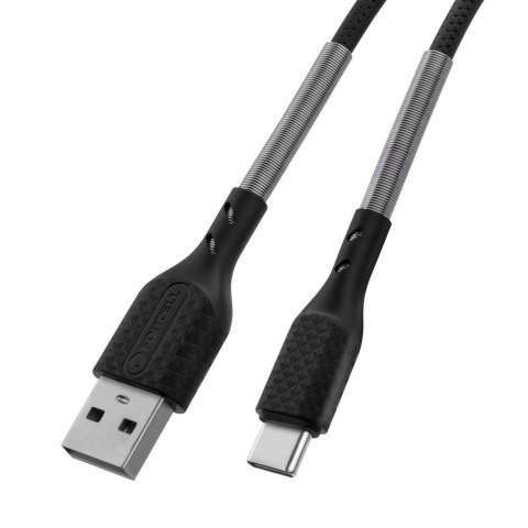 Kabel USB A do USB C Forcell F-Energy QC4.0 5A 60W Carbon 1 m CB-02A czarny