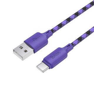 Kabel USB A do USB C Hoco 3A 1 m X116 gradient fioletowy