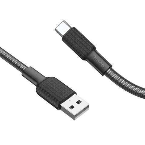 Kabel USB A do USB C Hoco 3A 1 m X69 czarno biały