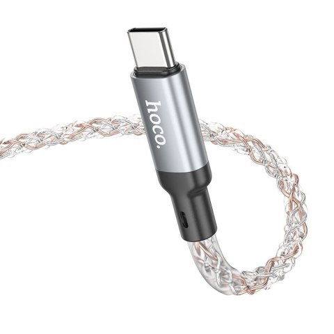 Kabel USB A do USB C Hoco 3A 1 m U112 szary