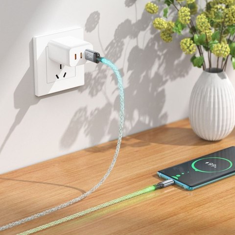 Kabel USB A do USB C Hoco 3A 1 m U112 szary