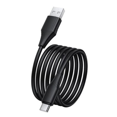 Kabel USB A do USB C Hoco 3A silikonowy 1 m X124 czarny