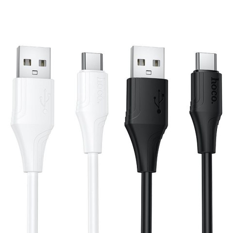 Kabel USB A do USB C Hoco 3A silikonowy 1 m X124 czarny