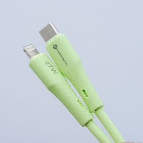 Kabel USB C do Lightning Forcell F-Energy PD 3A 27W Silicone 1 m C346 zielony