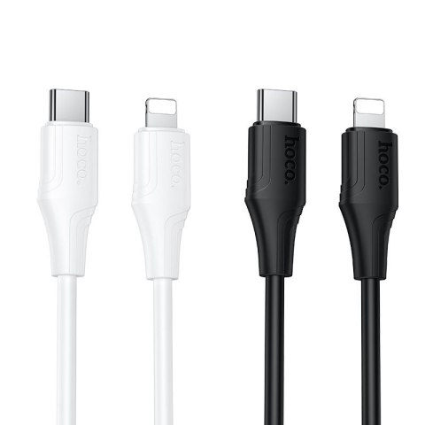 Kabel USB C do Lightning Hoco 27W silikonowy 1 m X124 biały