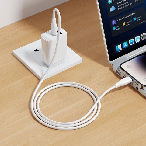 Kabel USB C do Lightning Hoco 27W silikonowy 1 m X124 biały