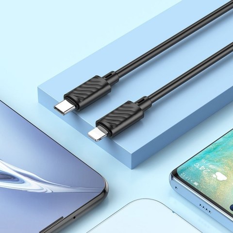 Kabel USB C do Lightning Hoco PD 2,4A 20W 1 m X88 czarny