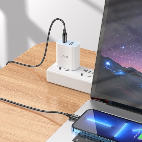 Kabel USB C do Lightning Hoco PD 27W 2 m X89 czarny