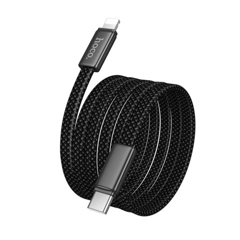 Kabel USB C do Lightning Hoco PD 30W płaski 1 m X125 czarny