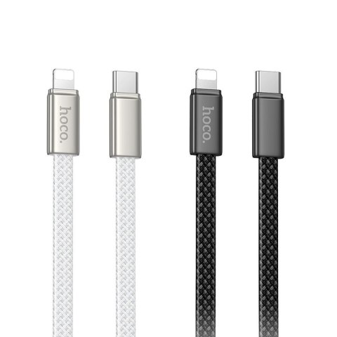 Kabel USB C do Lightning Hoco PD 30W płaski 1 m X125 czarny