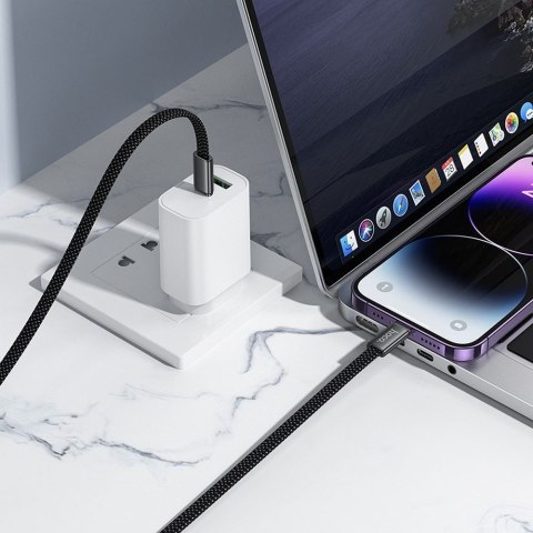Kabel USB C do Lightning Hoco PD 30W płaski 1 m X125 czarny