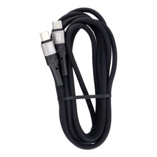 Kabel USB C do USB C Blue Star 3A 60W PD QC4.0 z oplotem 2 m TFK-DC-004 czarny