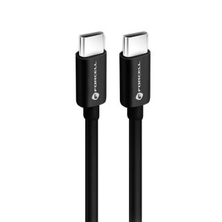 Kabel USB C do USB C Forcell F-Energy QC4.0 PD 3A 60W 0,25 m C338 czarny