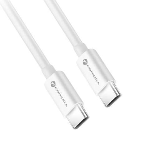 Kabel USB C do USB C Forcell F-Energy QC4.0 PD 3A 60W 1,5 m C338 biały