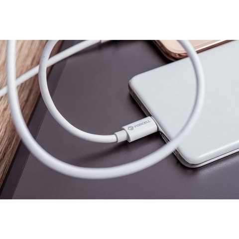 Kabel USB C do USB C Forcell F-Energy QC4.0 PD 3A 60W 3 m C338 biały