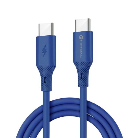 Kabel USB C do USB C Forcell F-Energy QC4.0 PD 3A 60W Silicone 1 m C344 granatowy