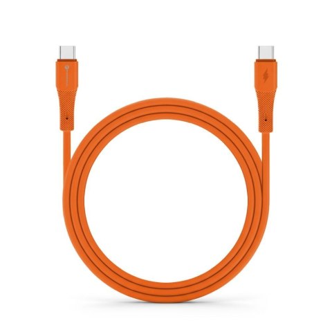 Kabel USB C do USB C Forcell F-Energy QC4.0 PD 3A 60W Silicone 1 m C344 pomarańczowy
