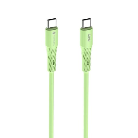 Kabel USB C do USB C Forcell F-Energy QC4.0 PD 3A 60W Silicone 1 m C344 zielony