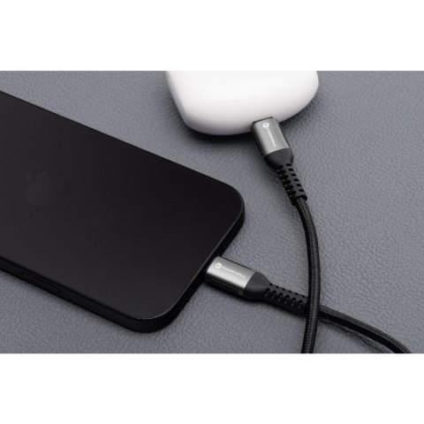 Kabel USB C do USB C Forcell F-Energy QC4.0 PD 5A 100W Cafule 2 m C260 czarny