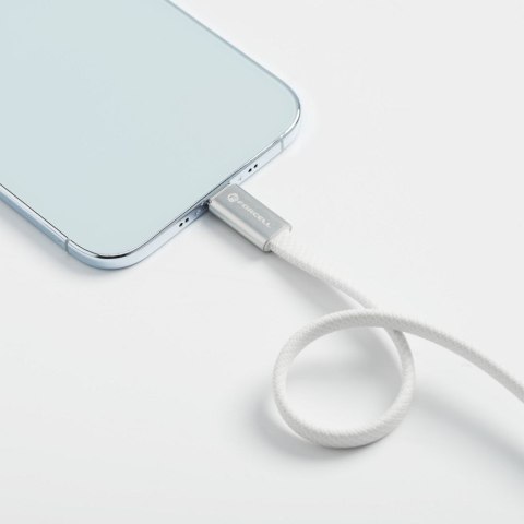 Kabel USB C do USB C Forcell F-Energy QC4.0 PD 5A 100W Cafule Flat 1,2 m CCFN23 biały