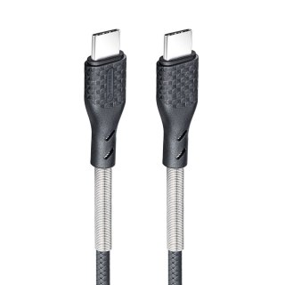 Kabel USB C do USB C Forcell F-Energy QC4.0 PD 5A 100W Carbon 1 m CB-04C czarny