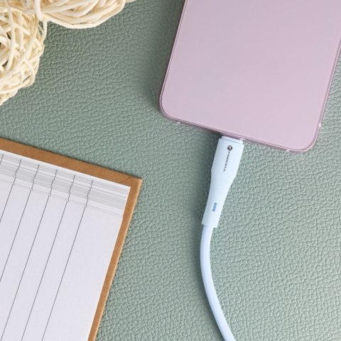Kabel USB C do USB C Forcell F-Energy QC4.0 PD 5A 100W Silicone 1 m C347 niebieski