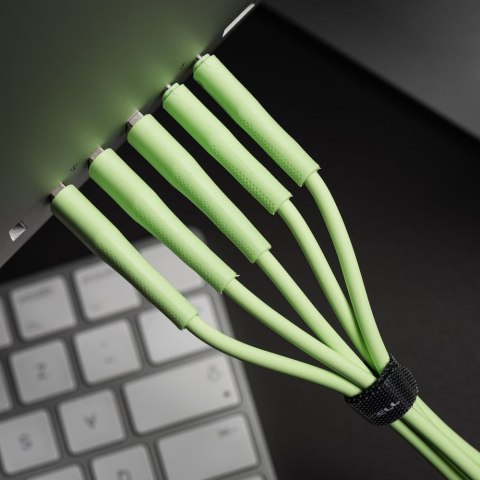 Kabel USB C do USB C Forcell F-Energy QC4.0 PD 5A 100W Silicone 1 m C347 zielony