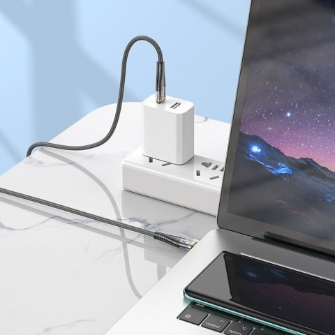 Kabel USB C do USB C Hoco 3A 60W 1,2 m U121 czarny