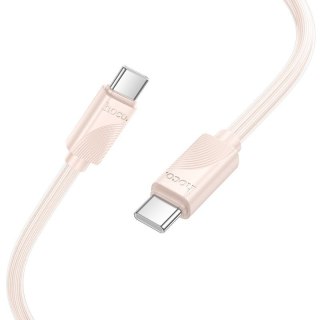Kabel USB C do USB C Hoco 3A 60W 1 m X114 różowy