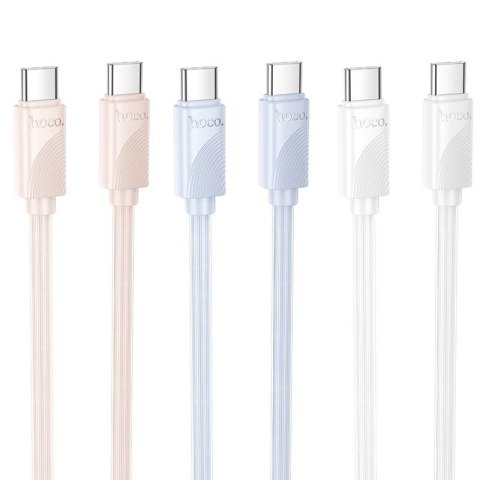 Kabel USB C do USB C Hoco 3A 60W 1 m X114 różowy