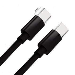 Kabel USB C do USB C PD QC 3A 60W 1 m C296 (długa końcówka 8mm) czarny