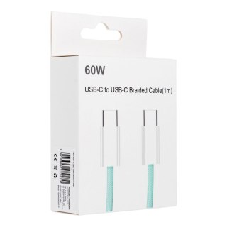 Kabel USB C do USB C PD QC3.0 3A 60W 1 m C263 zielony