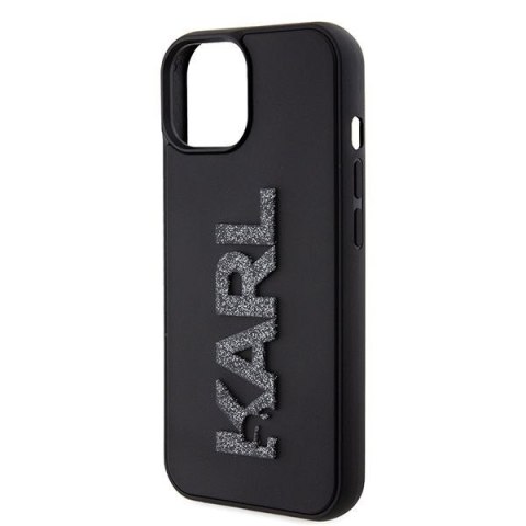 KARL LAGERFELD futerał do IPHONE 15 KLHCP15S3DMBKCK (3D Logo Glitter) czarny
