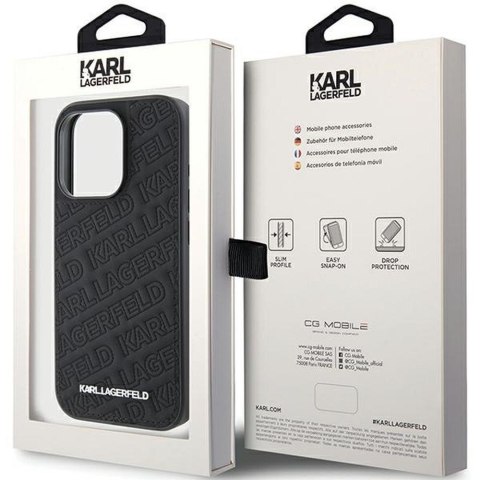KARL LAGERFELD futerał do IPHONE 15 Pro KLHCP15LPQKPMK (Quilted Pattern) czarny