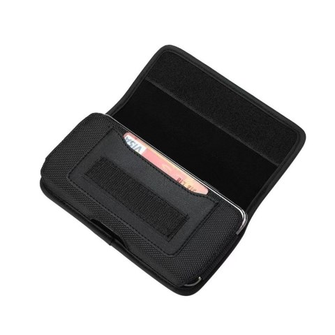 Kabura uniwersalna do paska OXFORD pozioma model 2 do IPHONE 6 / 7 / 8 / 12 MINI / 13 MINI / SAMSUNG A40 / S5 czarna