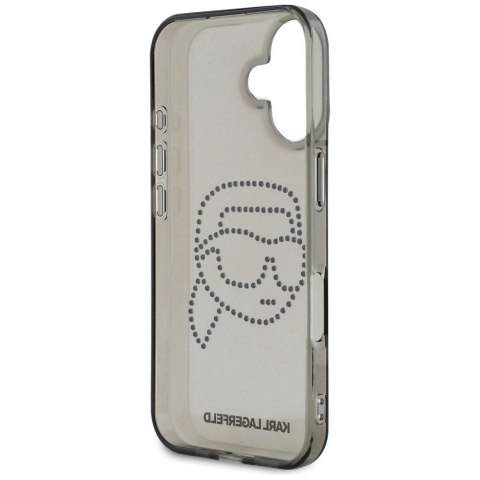 KARL LAGERFELD futerał do IPHONE 16 Pro KLHCP16LHKHDCELK (IML Rhinestones S K Head) czarny