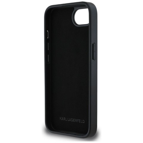 KARL LAGERFELD futerał do IPHONE 16e (SE 4 2025) KLHCPSE4PFGKCPS (Fixed Glitter W/ Ikonik Metal Pin) srebrny